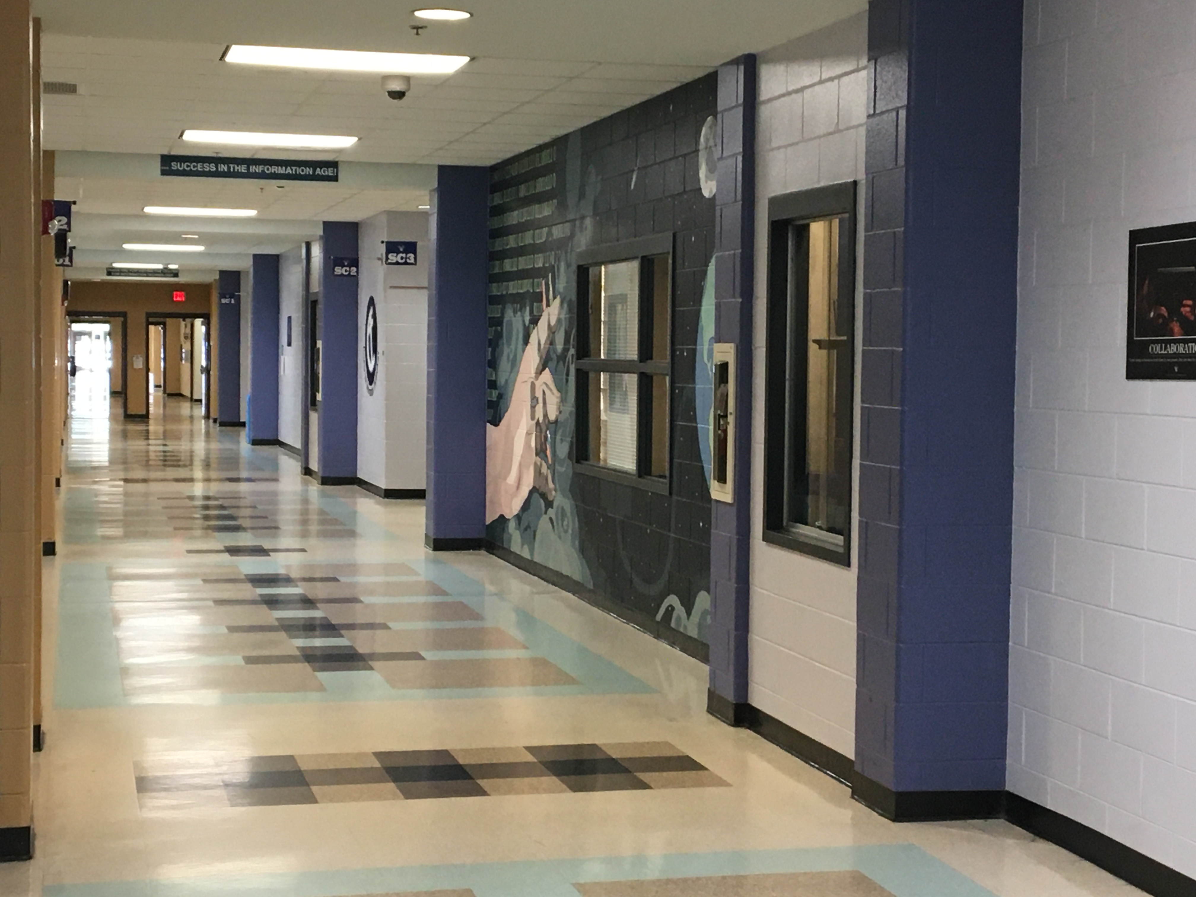 CIT Hallway with CIT classrooms