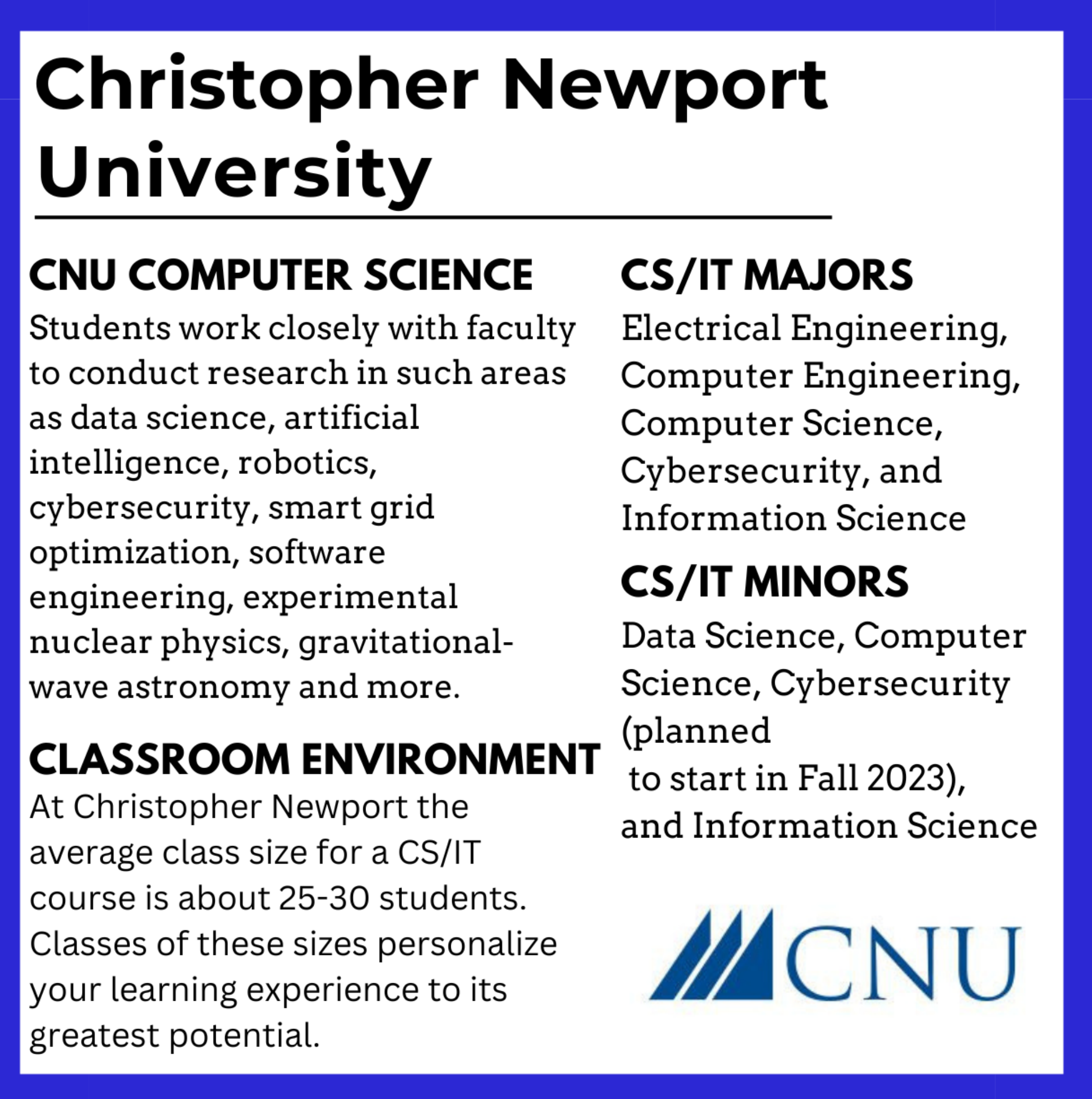 Christopher Newport University info